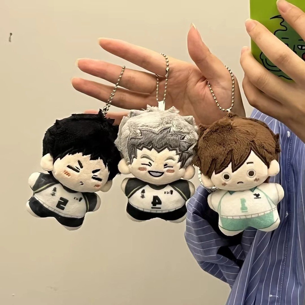 💗Haikyū💗anime Shoyo Hinata Hinata Shoyo búp bê bông 10CM Kei Tsukishima mặt dây chuyền quà tặng đồ c