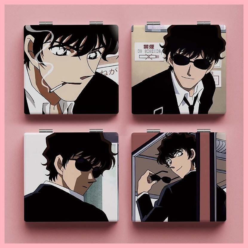 [GUYN] Gương trang điểm Gương gấp Thám tử Conan Matsuda Jinpei Thám tử Conan ins Array Gương di động