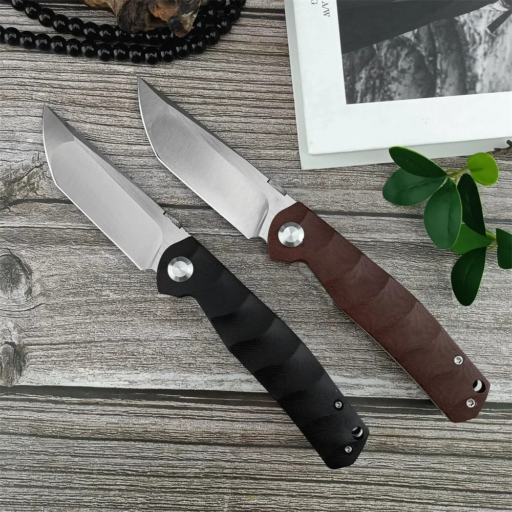 Chiến Thuật Nga Phong Cách Ball Bearing Folding Knife D2 Blade G10 Xử Lý Túi EDC Knife Cắm Trại Ngoà