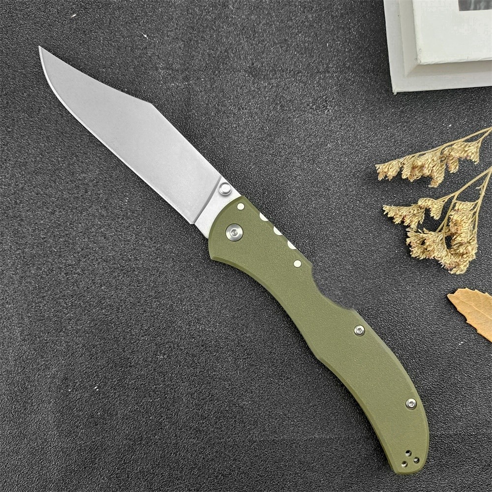 Mới CS RANGE Folding Knife 440C Blade Nylon Sợi Xử Lý Ngoài Trời EDC Cắm Trại Đi Bộ Công Cụ Survival