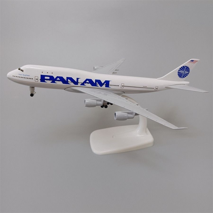 20cm Hãng hàng không Pan American Hoa Kỳ PAN AM Máy bay Boeing B747Mô hình máy bay mô phỏng hợp kim