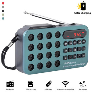 Mini Solar Bluetooth Radio Loa không dây di động có thể sạc lại Hỗ trợ Usb Tf Card Máy nghe nhạc Mp3