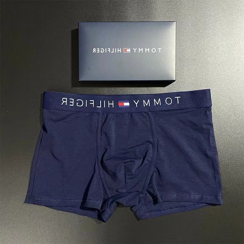 Tommy Hilfiger Quần Lót Nam Cotton Nguyên Chất Thoải Mái Thanh Niên Giữa Eo Kháng Khuẩn Bốn Góc Bé Trai Boxer Breathabl