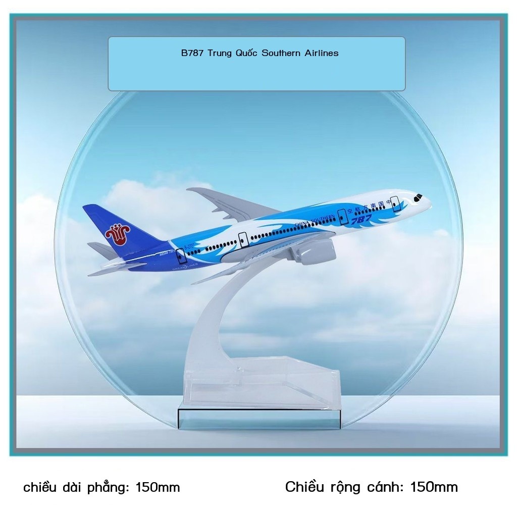 Boeing787Mô hình máy bay China Southern Airlines bằng hợp kim mô phỏng16cm Mô hình máy bay thương m