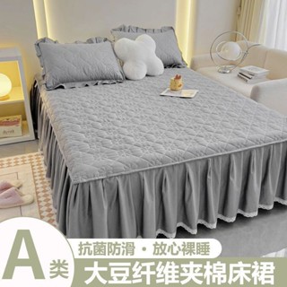 Váy trải giường Cotton thân thiện với da Bộ ba mảnh Tấm chống trượt / Đôi chống bụi Simmons Househ