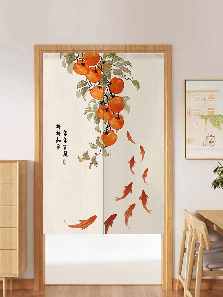 Rèm cửa vải phong cách Trung Quốc, rèm vách ngăn, cửa ra vào, rèm chặn riêng tư, phòng ngủ gia đình,