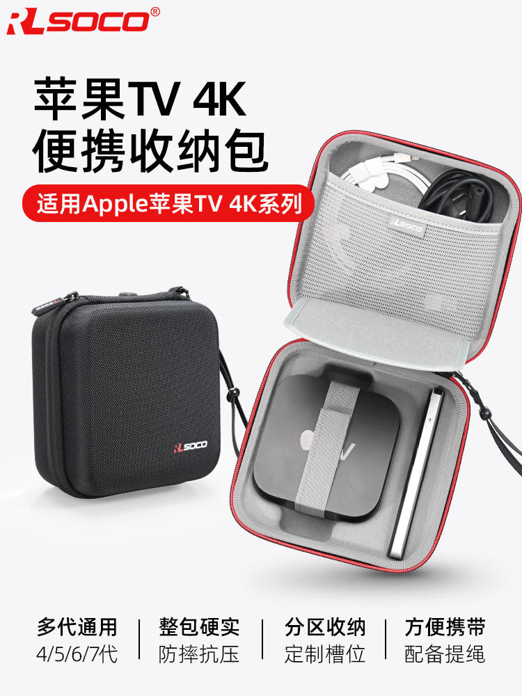 Áp dụng cho Apple TV Set-top Box Túi lưu trữ Apple TV Hộp lưu trữ máy nghe nhạc thế hệ 6 Apple TV Tú