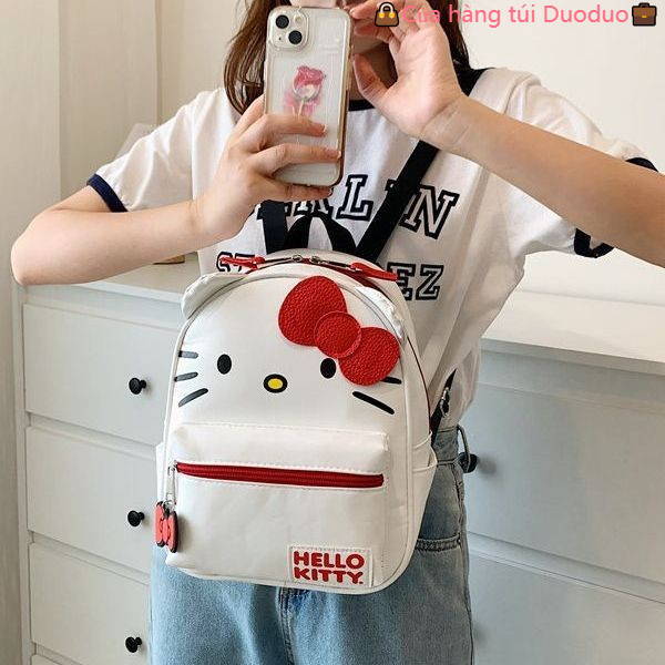 Balo nữ phong cách đại học phiên bản Hàn Quốc dễ thương hình hello kitty y2k Trong kho