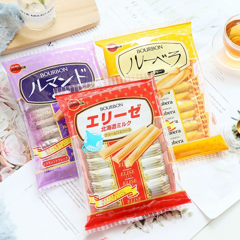 Trứng cuộn vị bơ Bourbon/Bourbon bánh quy kẹp vị kem bánh quy que bánh quy ăn nhẹ