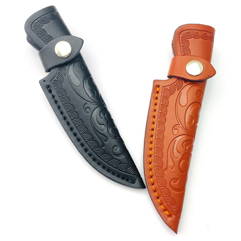 Da Cover Da Holder Pocket Hunting Folding Knife Tool Camp Ngoài Trời Mang Đèn Pin Vành Đai Ring Cove