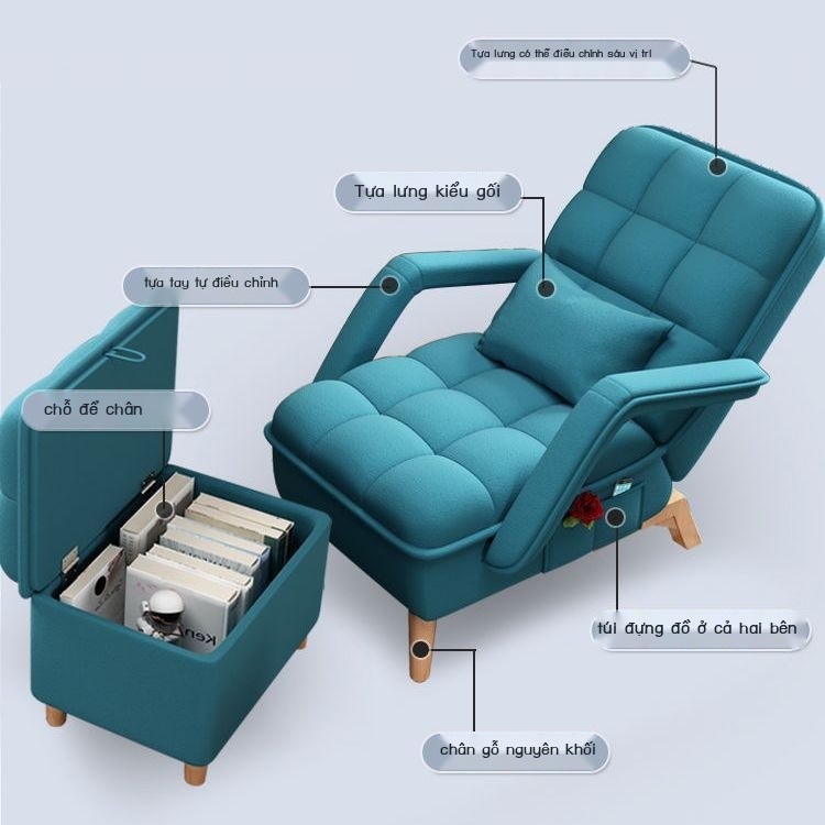 Sofa ngả lưng và ghế sofa ngủ ghế sofa phòng ngủ sofa đơn ghế sofa có thể ngả