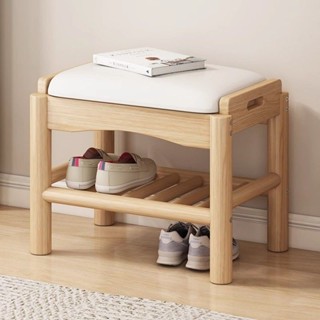 Vào nhà thay tủ gỗ, ra vào, gia đình có thể ngồi mang giày, vào cửa hẹp, giá giày nhỏ, ghế dài.