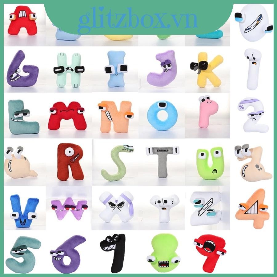 10/21cm Alphabet Lore Puzzle Plush Toy Letter A Number From Zero To Nine Plush Doll Đồ chơi trẻ em Q