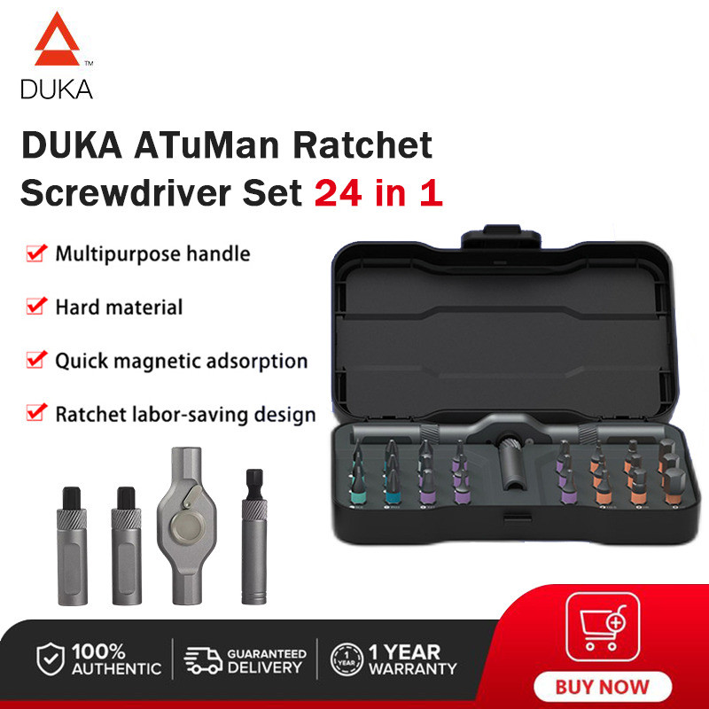 Bộ Tuốc Nơ Vít Atuman DUKA Rs1 24 Trong 1 Đa Năng Ratchet Wrenches DIY Tool Case