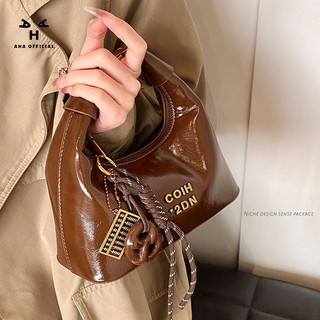 Cao Cấp Retro Dầu Sáp Da Túi Nhỏ Nữ 2024 Phong Cách Mới Thu Đông Phù Hợp Với Túi Bánh Bao Di Động Kết Cấu Túi Messenger