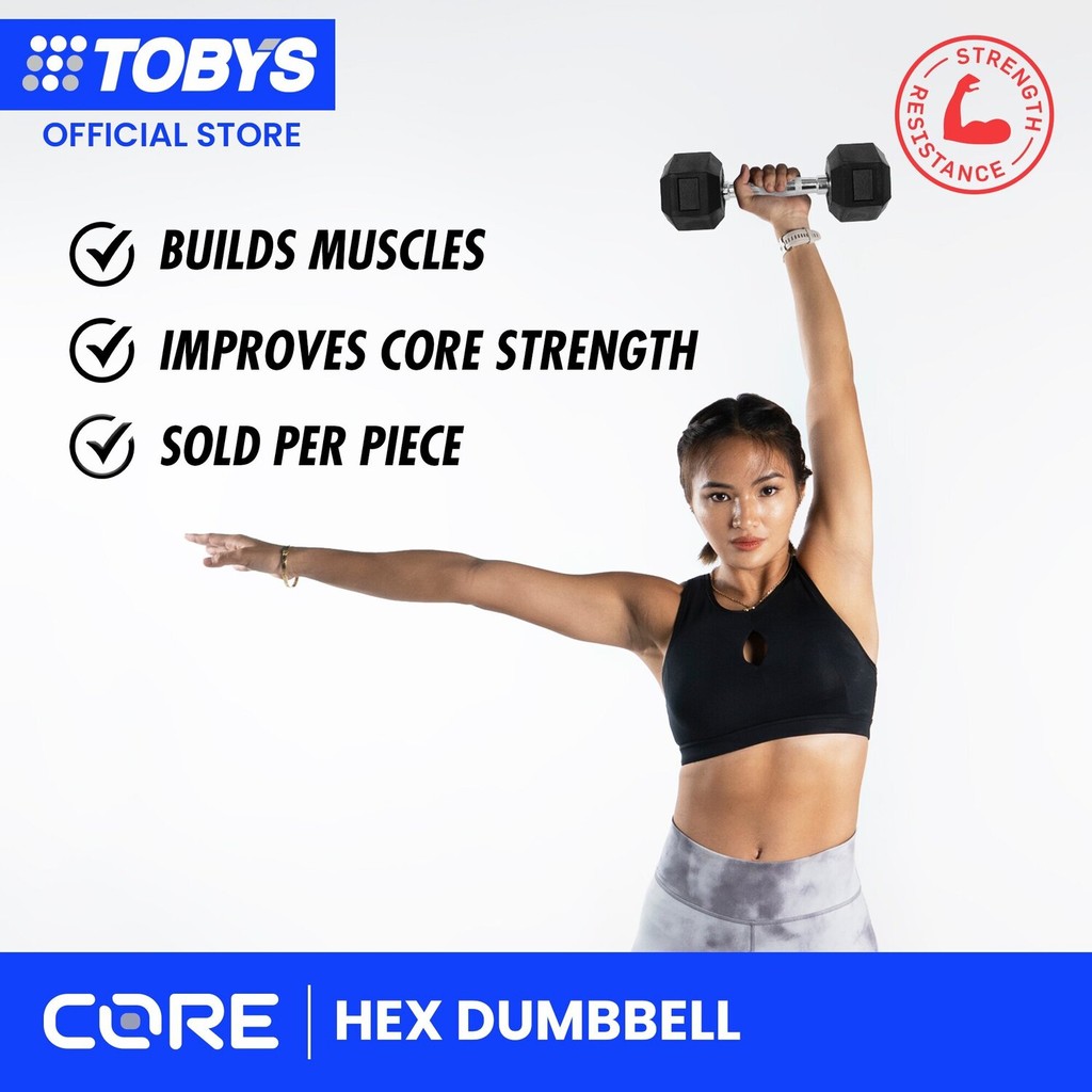 Thể Thao Lõi Cao Su Hình Lục Giác Dumbbell Toby