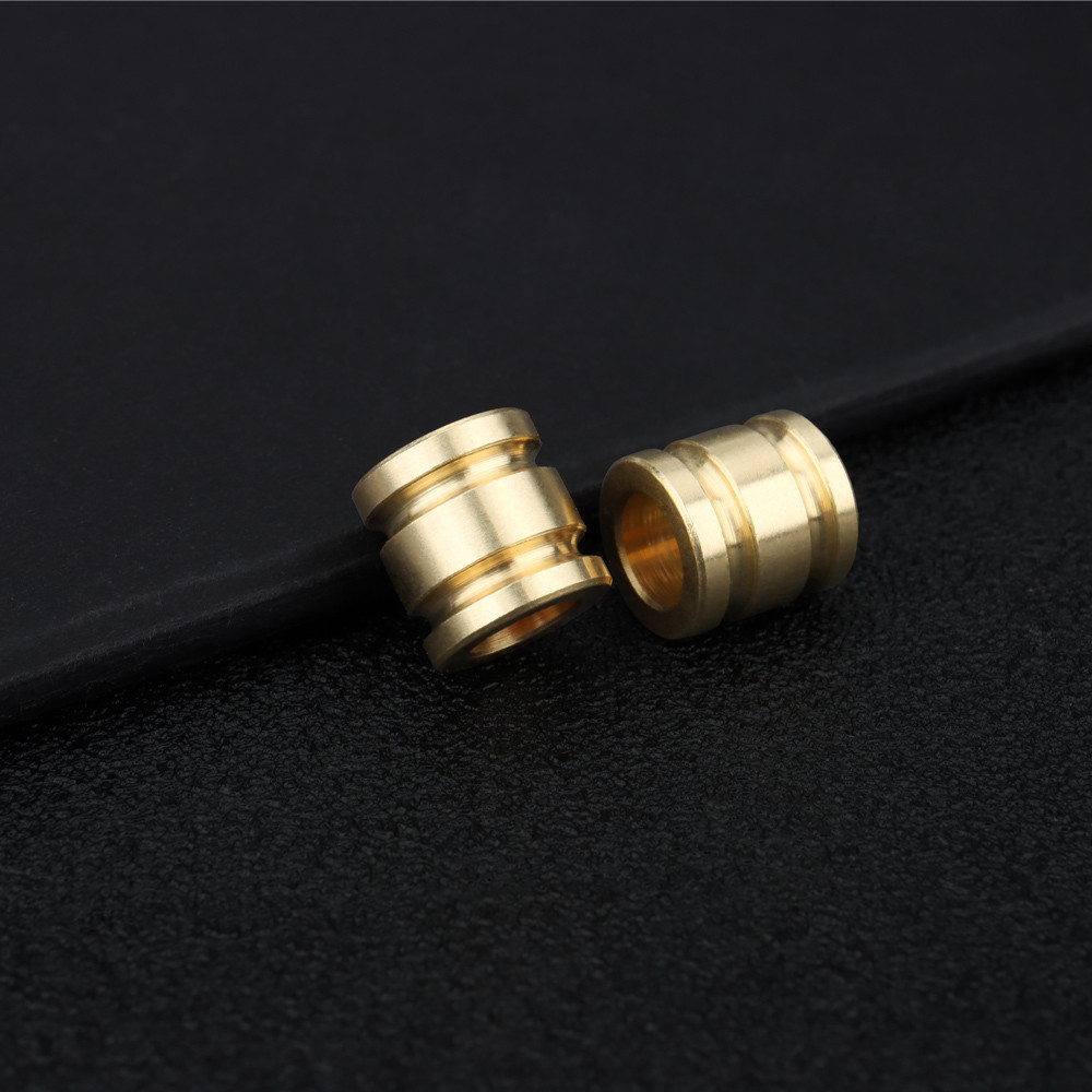 1 Cái Đơn Giản Cyder Brass Knife Bead Umbrella Rope EDC Lanyard Đồng Paracord Bead