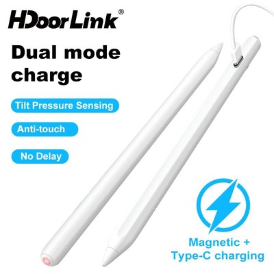 Hdoorlink Stylus Bút Bluetooth Lòng Bàn Tay Từ Tính Sạc Không Dây Cảm Ứng Hoạt Động Bút Cảm Ứng Cho 2018-2024 Miếng Lót
