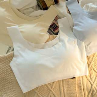 Học sinh thoải mái thoáng khí đồ lót Ice silk thể thao push-up Thường ngày quấn ngực bé gái ống không dây hàng đầu nữ vest phong cách áo ngực liền mạch mỏng yếm