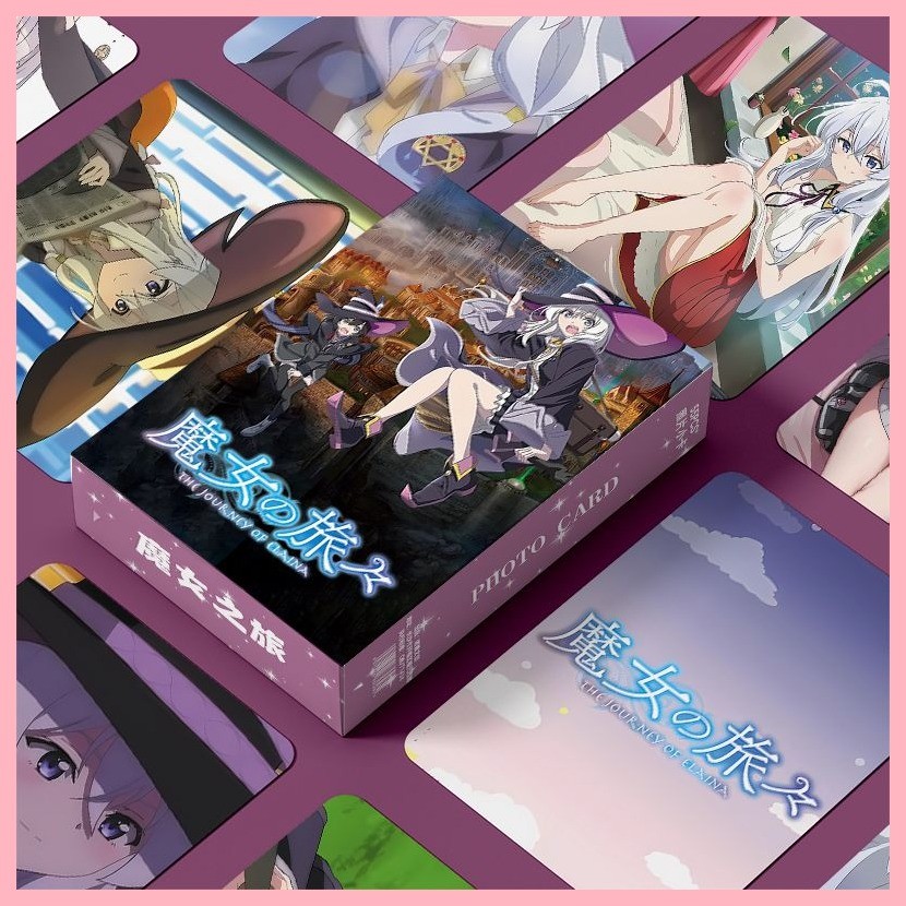 Lomo Card Wandering Witch: Hành trình của Elaina Anime Hành trình phù thủy Hàng hóa 10cm Hộp 55 Thẻ 