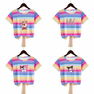 Áo sơ mi ngắn tay cổ tròn T Kids Ice Silk đơn giản cho bé trai 5 - 6 tuổi