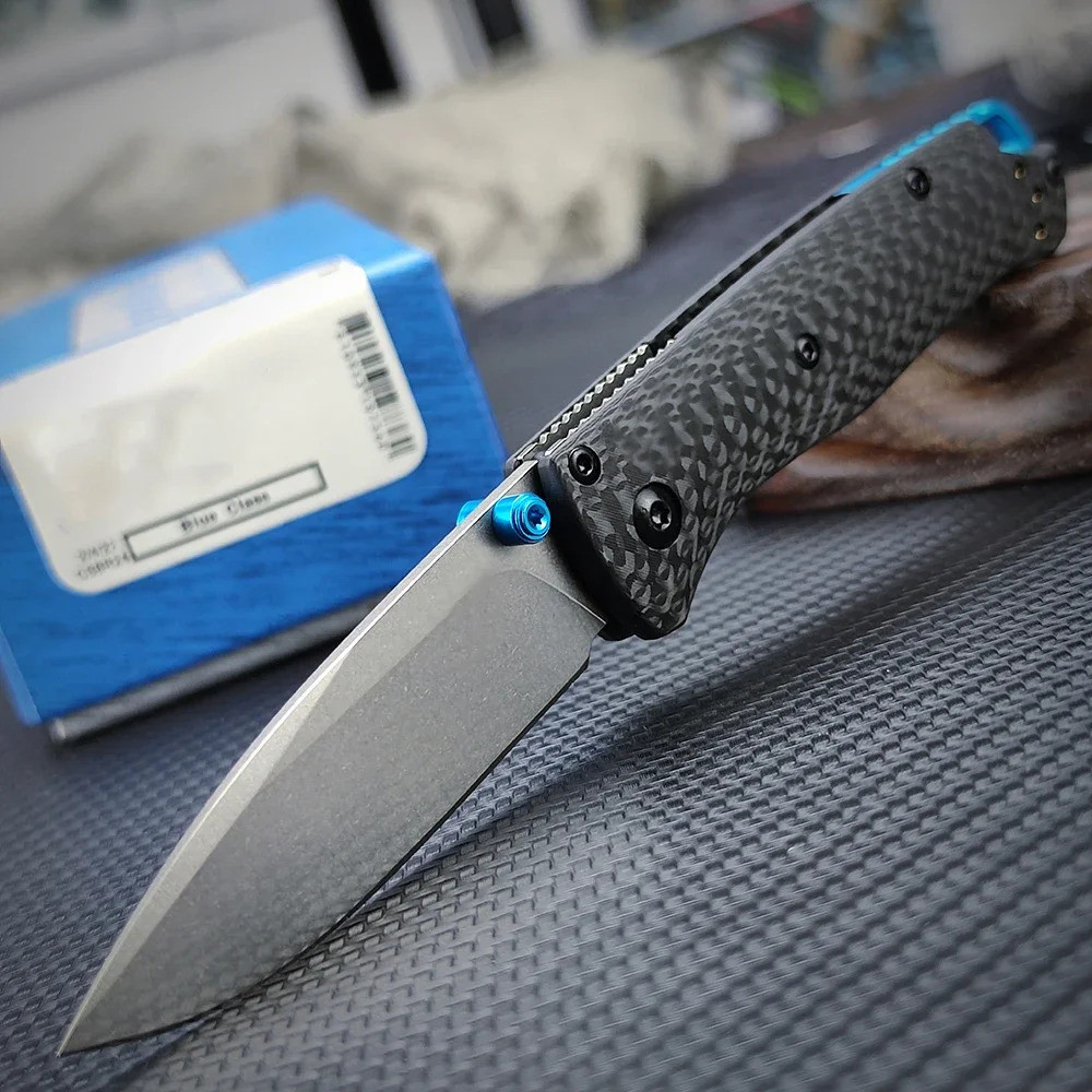 Chiến Thuật Hàng Đầu BM 533-3 Folding Knife S35v Steel Edge Carbon Fiber Xử Lý Săn Bắn Ngoài Trời Su