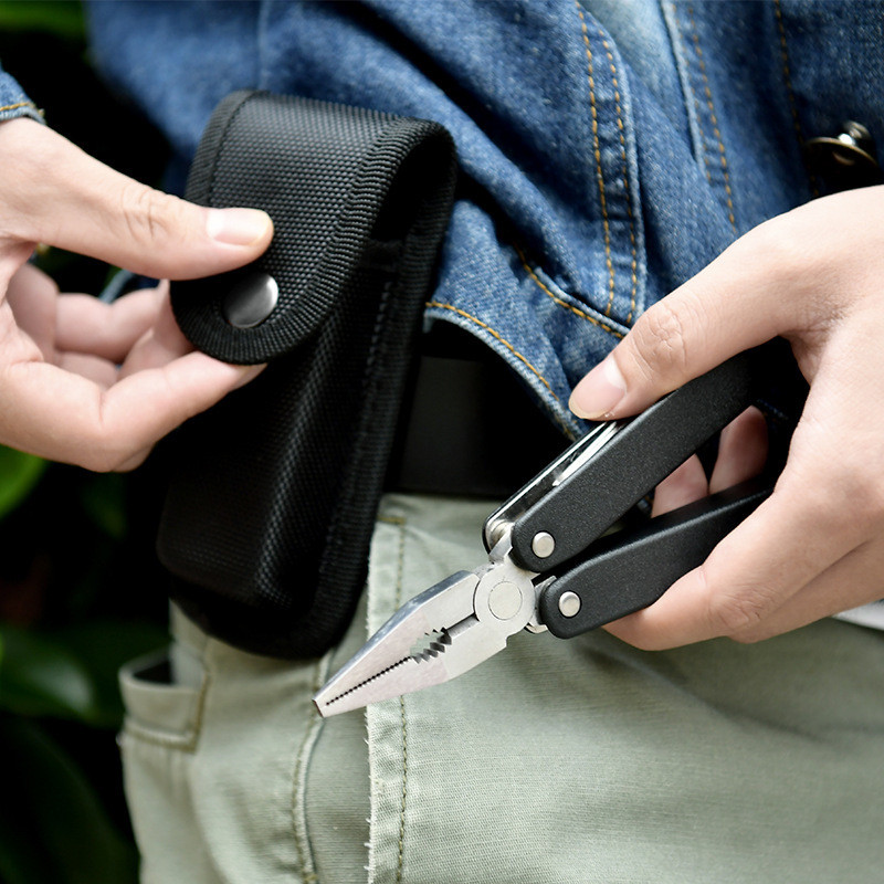 Túi Xách Tay Mini Kìm Thắt Lưng Oxford Folding Knife Bao Bì Hộp Đựng Rác EDC Công Cụ Vest Phụ Kiện