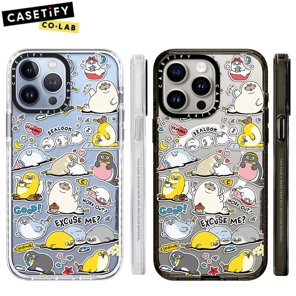 Ốp lưng tập luyện SEALOOK Go Họa tiết Vỏ từ tính Acrylic cho Iphone 16 16pro 16promax 15 Pro Max 14 