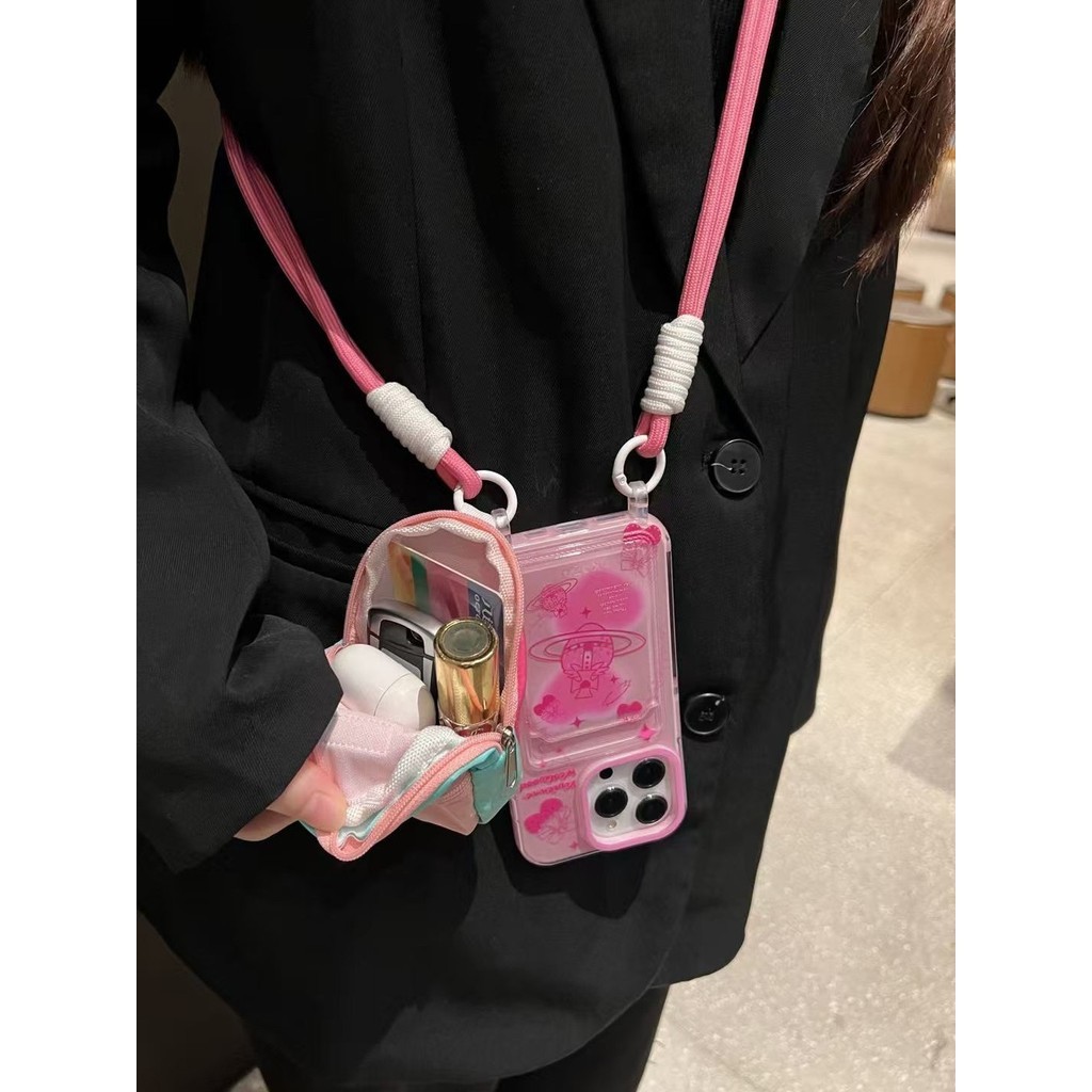Ốp điện thoại có dây đeo vai dễ thương, Vỏ điện thoại Niche IPhone 15 Promax / XSAMX Apple 14 / 16, Vỏ mềm 13 / XR, 12 sáng tạo, 11 chống rơi, 7 / 8 Plus Phong cách phổ biến