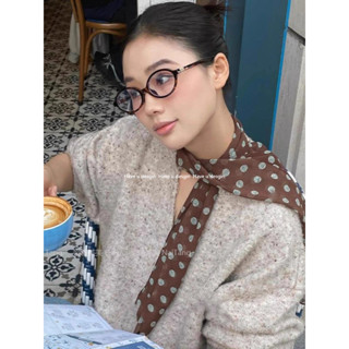  Have u desgin Nâu Chấm Bi Khăn Lụa In Cao Cấp Tất Cả Trận Đấu Phụ Kiện Dây Buộc Cổ Nữ 2024 Phong Cách Mới Tóc Dây Buộc Tóc Khăn Dài 