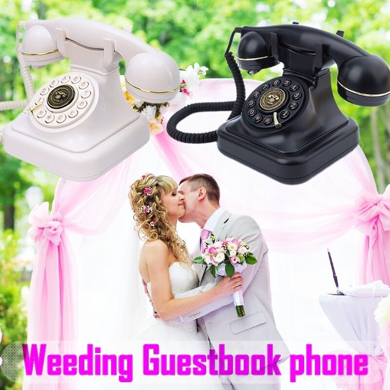 Wedding Notebook Điện Thoại Vintage Notebook Đăng Ký Âm Thanh Cho Bữa Tiệc Khách Chúc Phúc Hộp Thư T