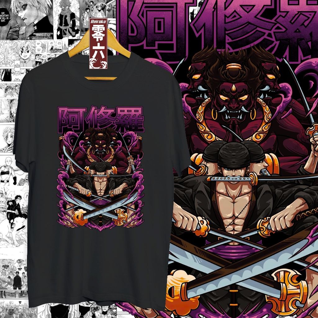 Áo Thun Tay Ngắn One Piece Zoro Monster - Phong Cách Anime Manga