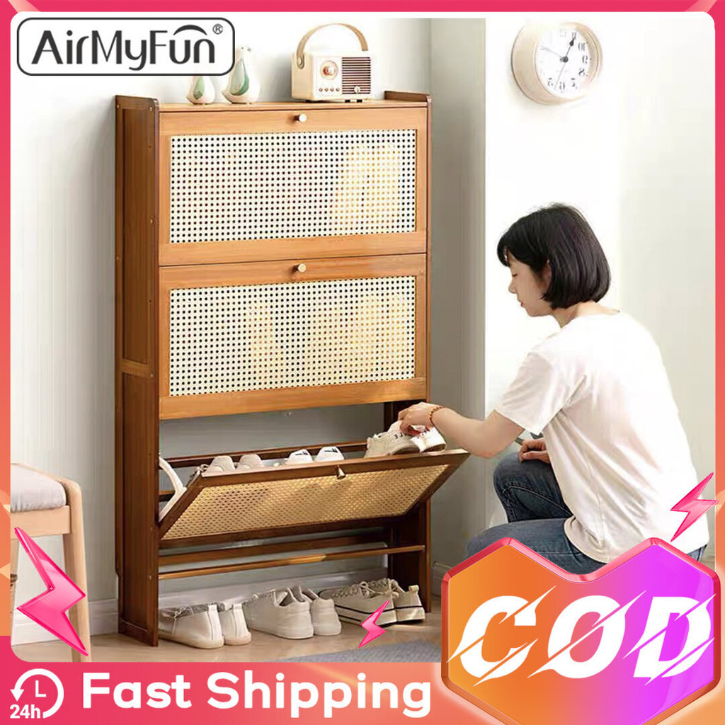 Tủ Siêu Mỏng Cổng Vào Tủ Lưu Trữ Flip Rack Công Suất Lớn Tiết Kiệm Không Gian Thiết Kế Giày Rack