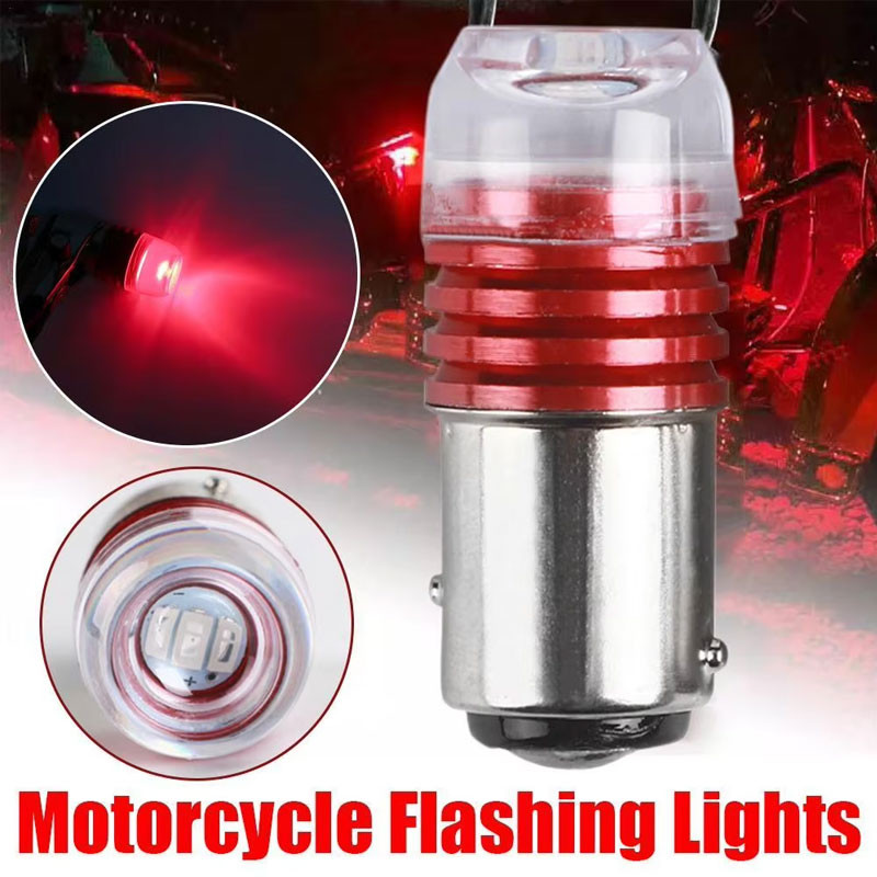 1 CÁI 1156 BA15S 1157 BAY15D Đèn nhấp nháy màu đỏ 5730 12V Đỗ xe LED lùi Thân xe Bóng đèn phanh xe b