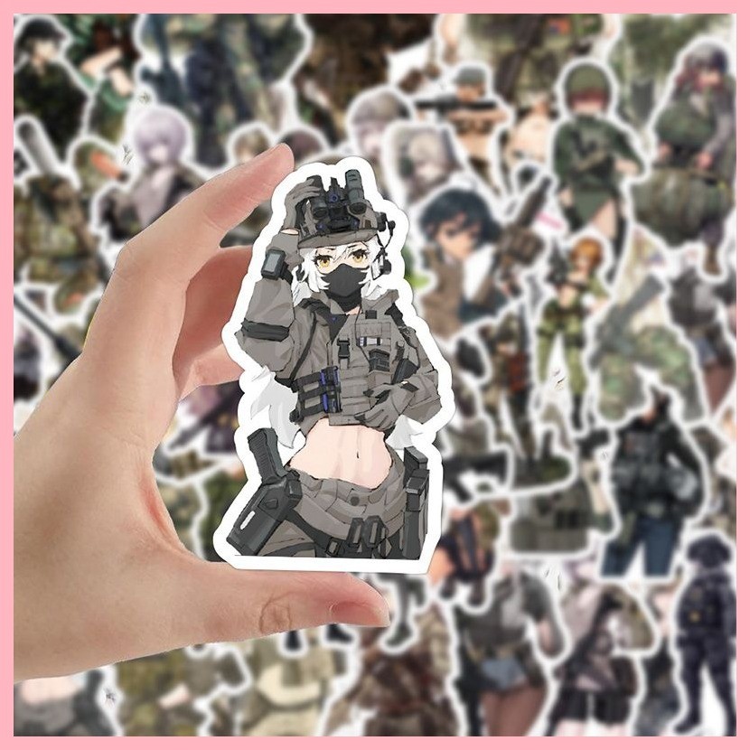 [Guyn] Miếng Dán Mặt Trước Bé Gái (50 Tờ) Game Girl Frontline Ngụy Trang Cô Gái Miếng Dán Chống Thấm