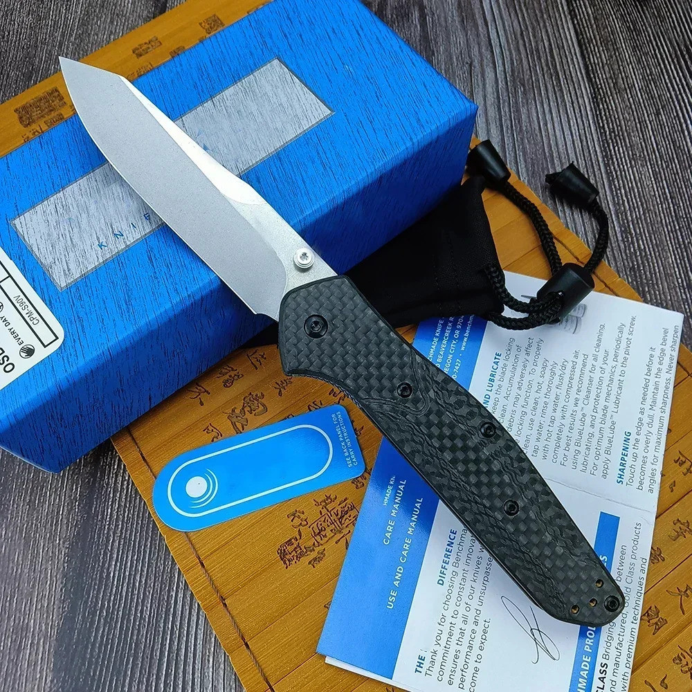BM 940 Folding Pocket D2 Blade Flat Edge Carbon Fiber Xử Lý Ngoài Trời EDC Chiến Thuật Survival Cắm 