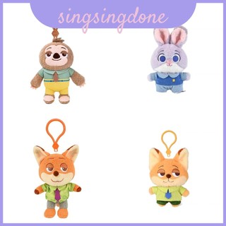 Búp bê móc khóa sang trọng Zootopia chất lượng cao của Disney với Judy Hopps Nick Wilde và
