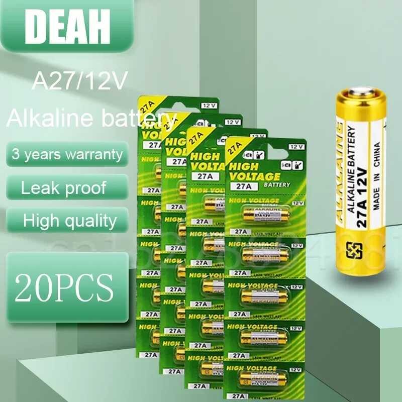 12V 20Pcs A27 27A Kiềm G27a Mn27 Ms27 Gp27a L828 V27ga Alk27a A27bp K27a Vr27 R27a Để Báo Động