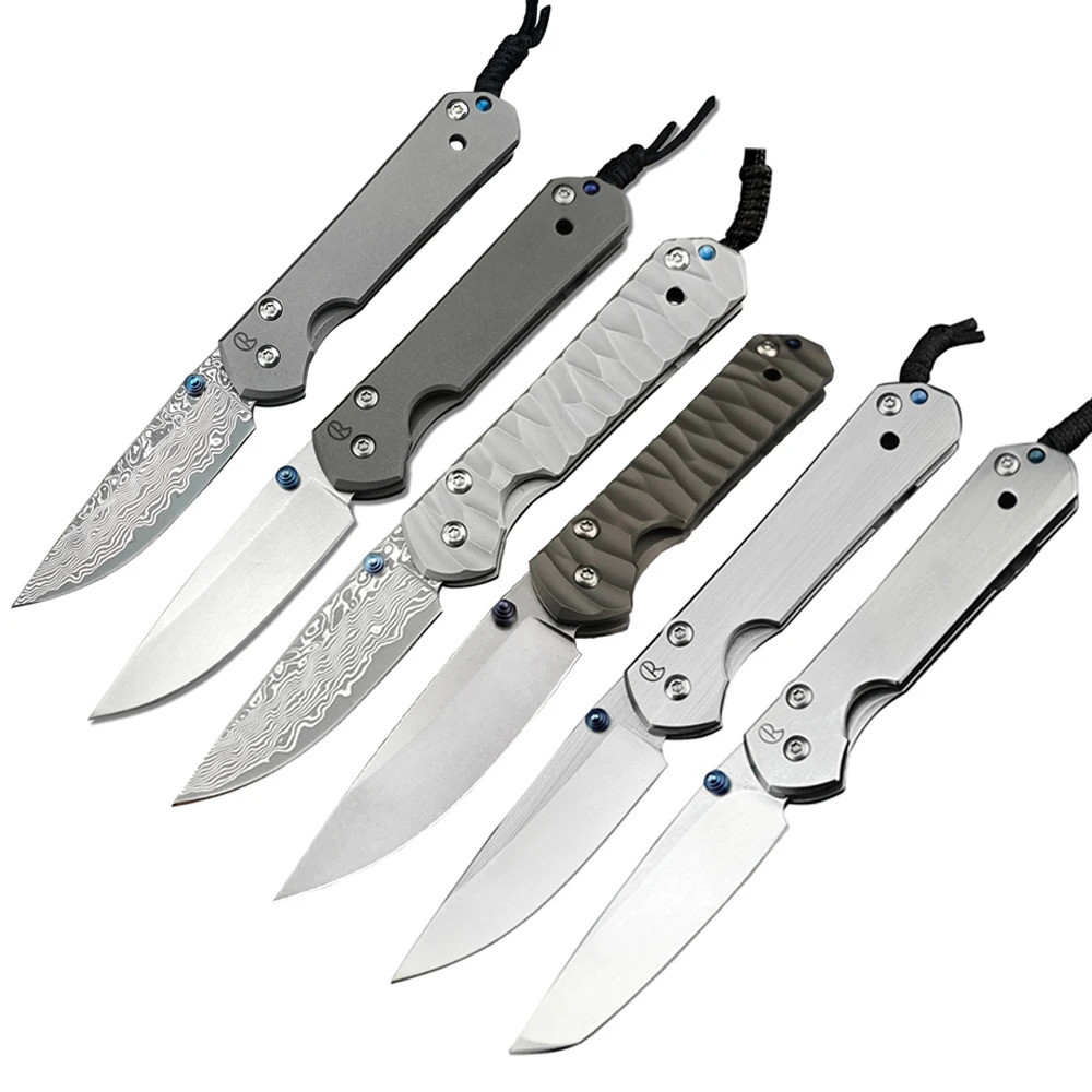 Chris Reeve Folding Pocket Knife D2/440C Blade Titanium/420 Thép Xử Lý Săn Chiến Thuật Knife Tiện Íc