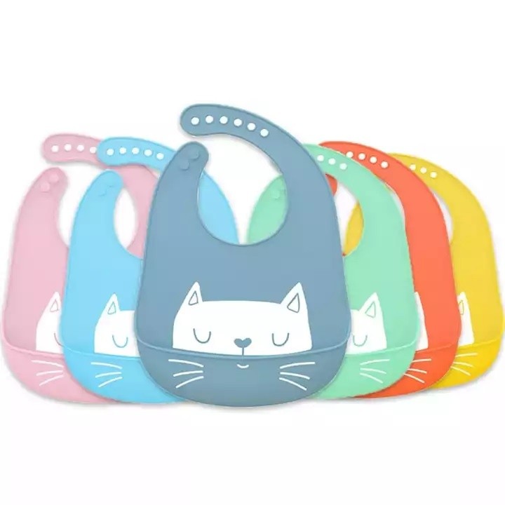 Super Soft Silicone Baby Strap Thiết Kế Dễ Thương (Cấp Thực Phẩm) Nuôi Bé Sơ Sinh Cartoon Apron