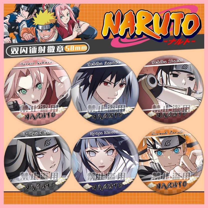 [Guyn] Huy hiệu Naruto Sasuke Naruto Double Flash Laser Huy hiệu Sasuke Itachi Sasuke Naruto Hyuga H
