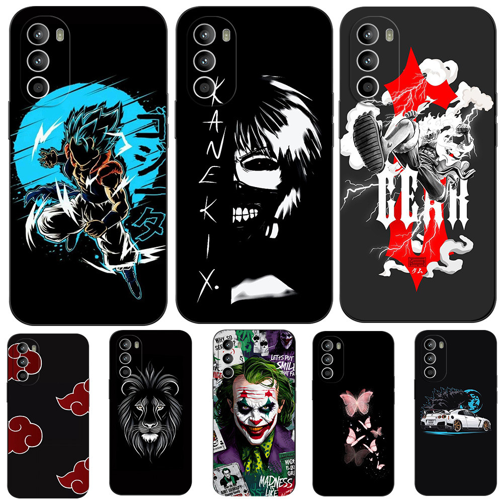 Ốp Lưng Cho Motorola G82 5G Ốp Lưng Silicon Mềm Điện Thoại Moto G82 Đen Tpu Cổ Điển Anime