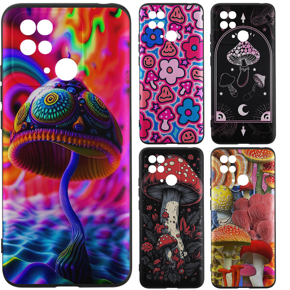 Ốp Lưng TPU Silicon Mềm Cho Samsung Galaxy S24 FE Plus Ultra A06 A16 M35 A02 M02 A31 S22 5G Nấm