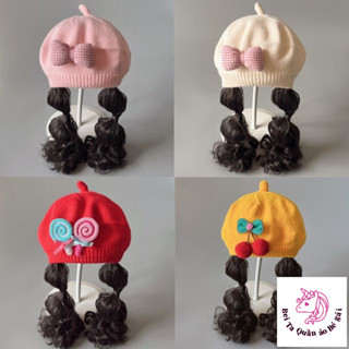 [Sản phẩm mới] Thu Đông Phong Cách Mới Cho Bé Mũ Nồi Bé Trai Bé Gái Mũ Len Trẻ Em Mũ Dệt Kim Trẻ Em Mũ Bí Ngô Trẻ Em