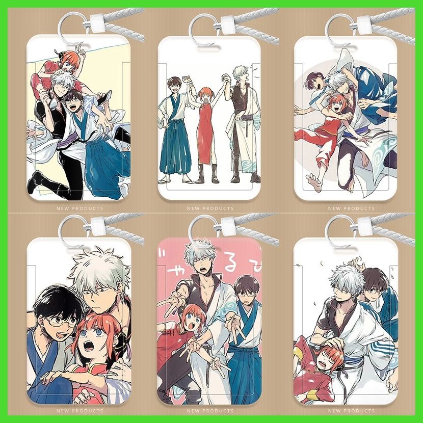 Hộp đựng thẻ ID phong cách mới Hộp đựng thẻ bảo vệ Gintama Gintama Gintama Gintama Gintama Kagura Mớ