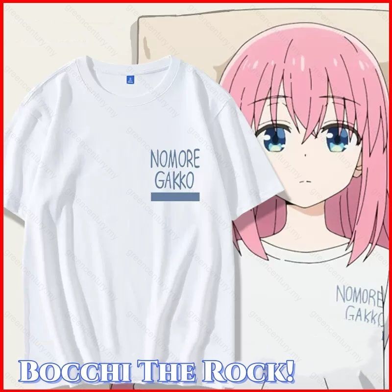 Bộ cosplay Bocchi The Rock - Áo thun 3D tay ngắn phù hợp mùa hè