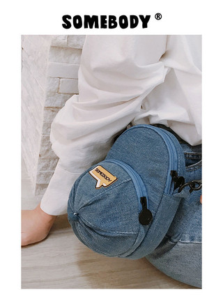 Mũ Miếng Dán Ba Màu Túi Nhỏ Nữ Xuân Hè 2024 Phong Cách Mới Niche Thiết Kế Ban Đầu Túi Đeo Vai Denim
