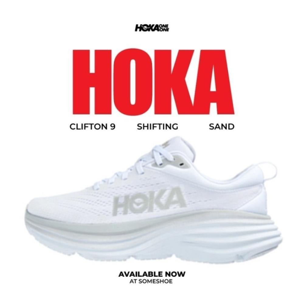 【100% Genuine】 HOKA Bondi 8 Mesh Breathable Running Shoes Unisex Sports Shoes White