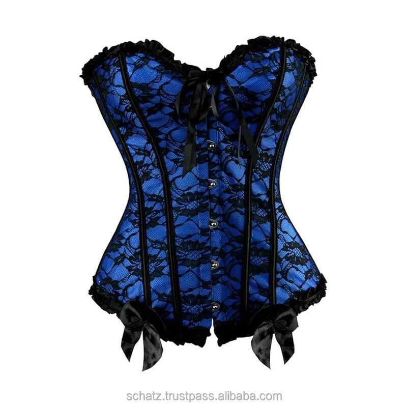 Phổ Biến Corset Đen Ren Trim Corset Siêu Corset Corset Corset Top&Đồ Ngủ Đồ Lót Nữ