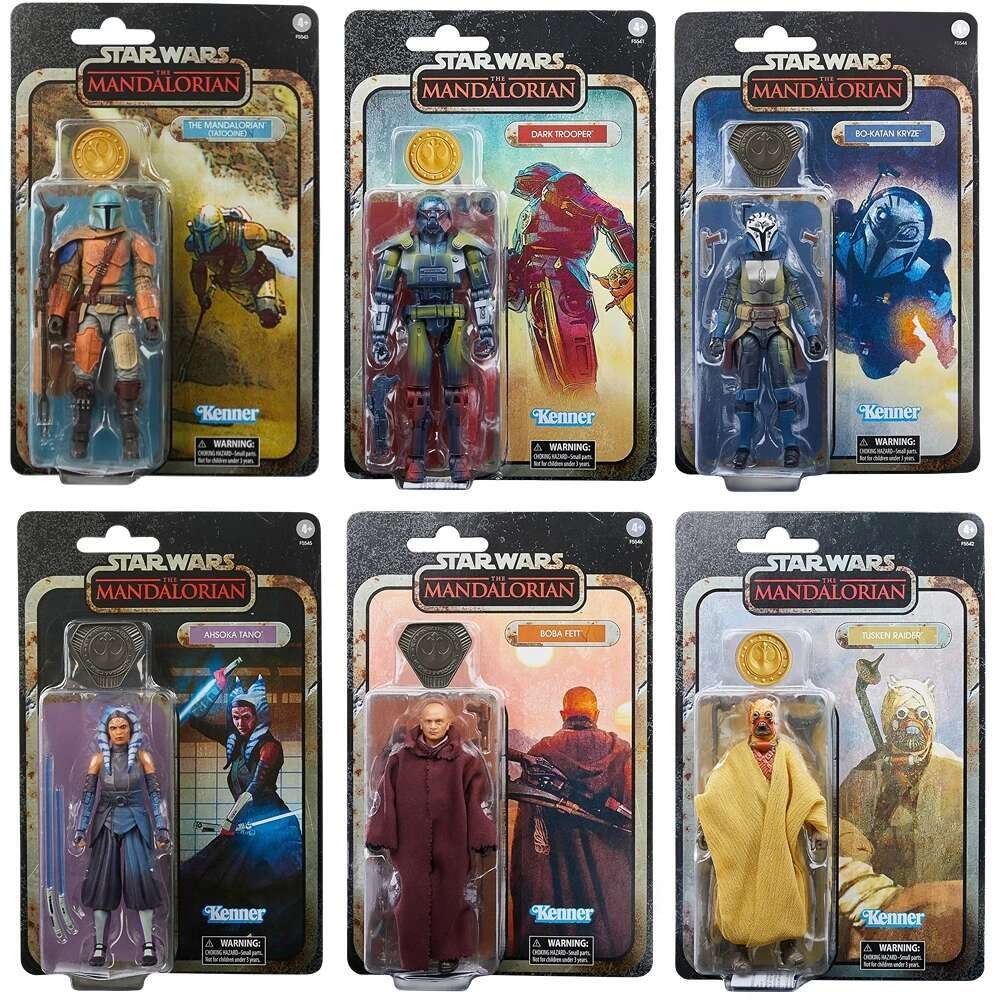 Special price Hasbro Star Wars Kenner Retro The Mandalorian Tatooine 6 Action Figure Model Toy Colle